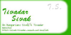 tivadar sivak business card